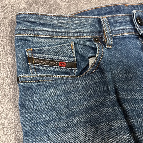 Diesel Denim Jeans Buster-P Regular Slim Tapered Graphic Print  Mens 31x29 - Picture 7 of 16